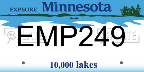 EMP249 Minnesota License Plate