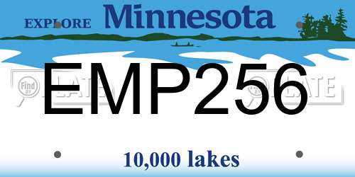 EMP256 Minnesota License Plate