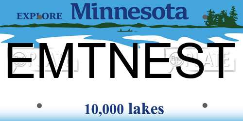 EMTNEST Minnesota License Plate