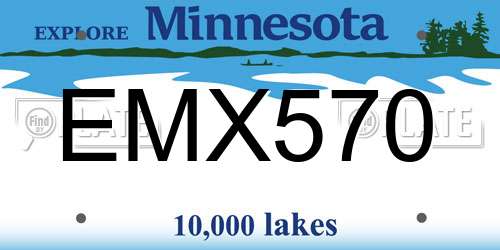 EMX570 Minnesota License Plate