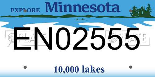 EN02555 Minnesota License Plate