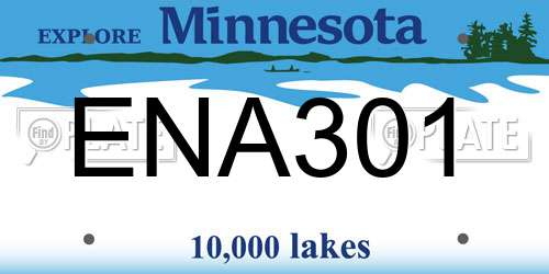 ENA301 Minnesota License Plate
