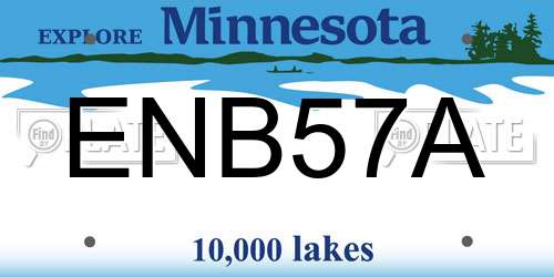ENB57A Minnesota License Plate