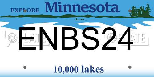 ENBS24 Minnesota License Plate