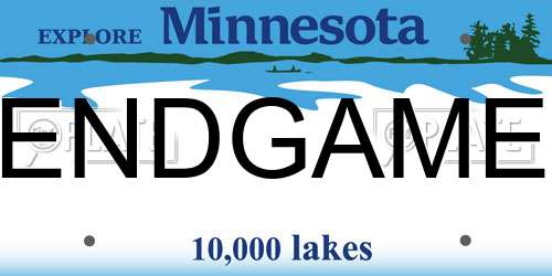 ENDGAME Minnesota License Plate