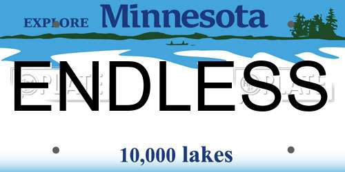 ENDLESS Minnesota License Plate