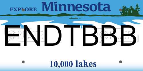 ENDTBBB Minnesota License Plate