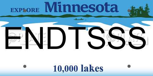 ENDTSSS Minnesota License Plate