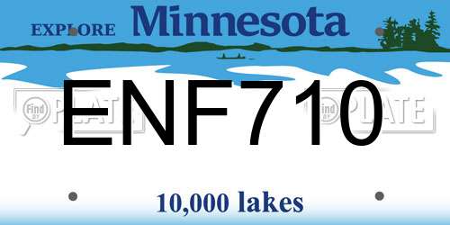ENF710 Minnesota License Plate