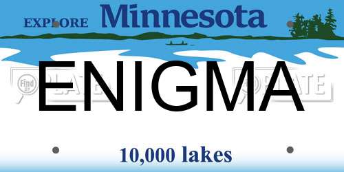 ENIGMA Minnesota License Plate
