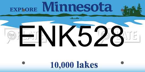 ENK528 Minnesota License Plate