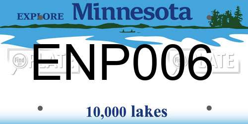 ENP006 Minnesota License Plate