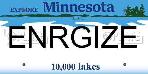 ENRGIZE Minnesota License Plate