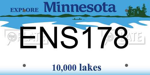 ENS178 Minnesota License Plate
