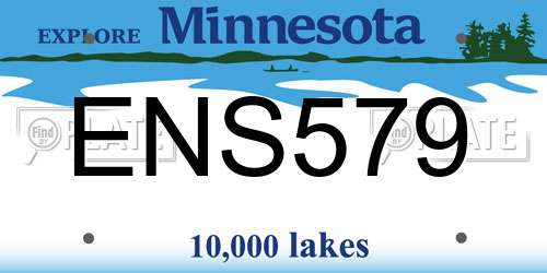 ENS579 Minnesota License Plate