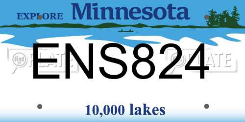 ENS824 Minnesota License Plate