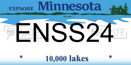 ENSS24 Minnesota License Plate