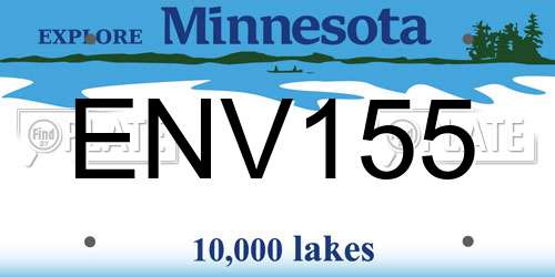 ENV155 Minnesota License Plate