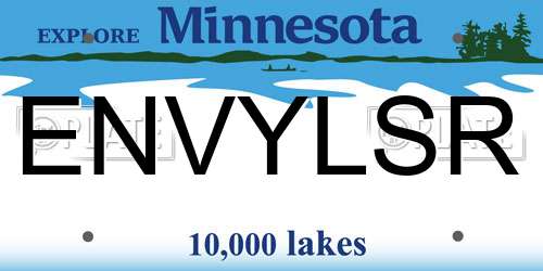 ENVYLSR Minnesota License Plate