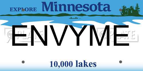 ENVYME Minnesota License Plate