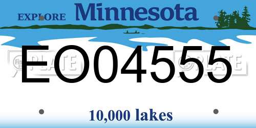 EO04555 Minnesota License Plate