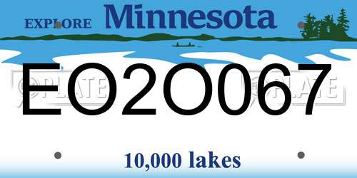 EO2O067 Minnesota License Plate