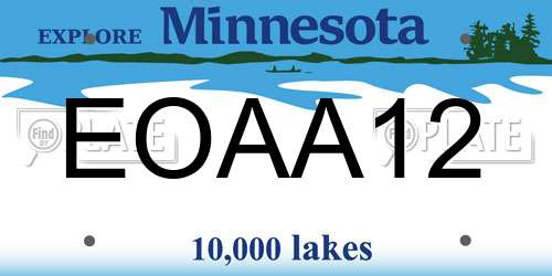 EOAA12 Minnesota License Plate