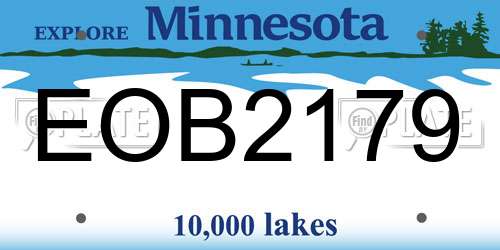 EOB2179 Minnesota License Plate