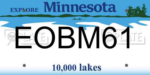 EOBM61 Minnesota License Plate