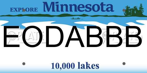 EODABBB Minnesota License Plate
