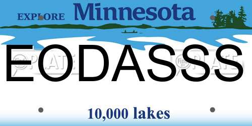 EODASSS Minnesota License Plate
