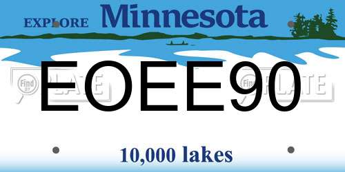 EOEE90 Minnesota License Plate