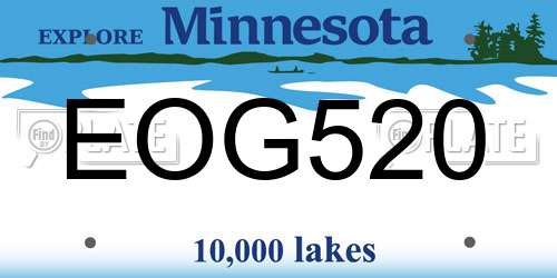 EOG520 Minnesota License Plate
