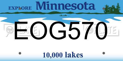 EOG570 Minnesota License Plate