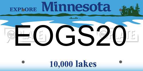 EOGS20 Minnesota License Plate