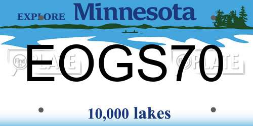 EOGS70 Minnesota License Plate