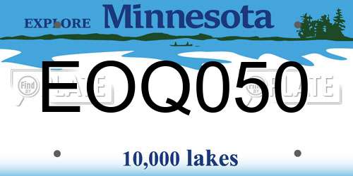 EOQ050 Minnesota License Plate