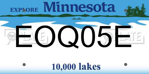 EOQ05E Minnesota License Plate