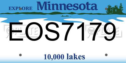 EOS7179 Minnesota License Plate