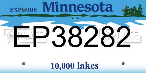 EP38282 Minnesota License Plate