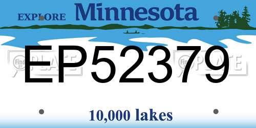 EP52379 Minnesota License Plate