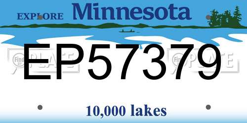 EP57379 Minnesota License Plate