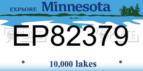 EP82379 Minnesota License Plate