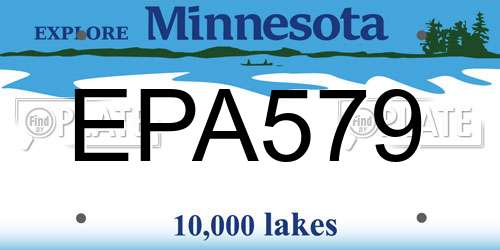 EPA579 Minnesota License Plate