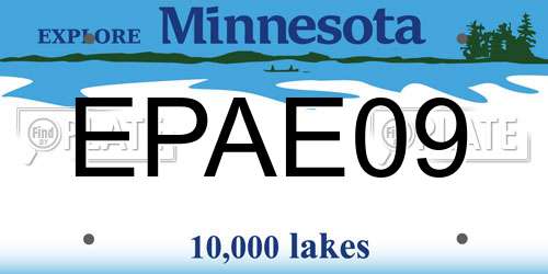 EPAE09 Minnesota License Plate