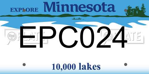 EPC024 Minnesota License Plate