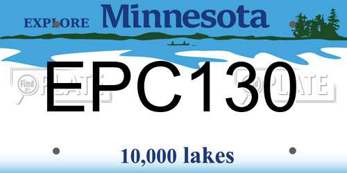 EPC130 Minnesota License Plate