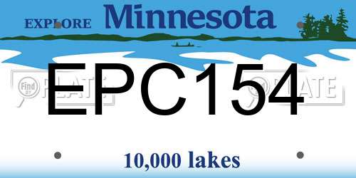 EPC154 Minnesota License Plate
