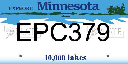 EPC379 Minnesota License Plate