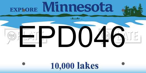 EPD046 Minnesota License Plate